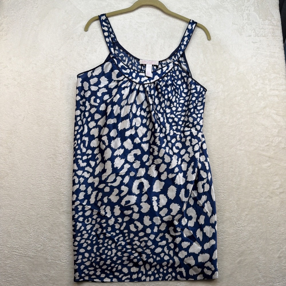 Oscar de la Renta Pink Label Animal Print Sleep‎ Tank Lounge Top Women's Large